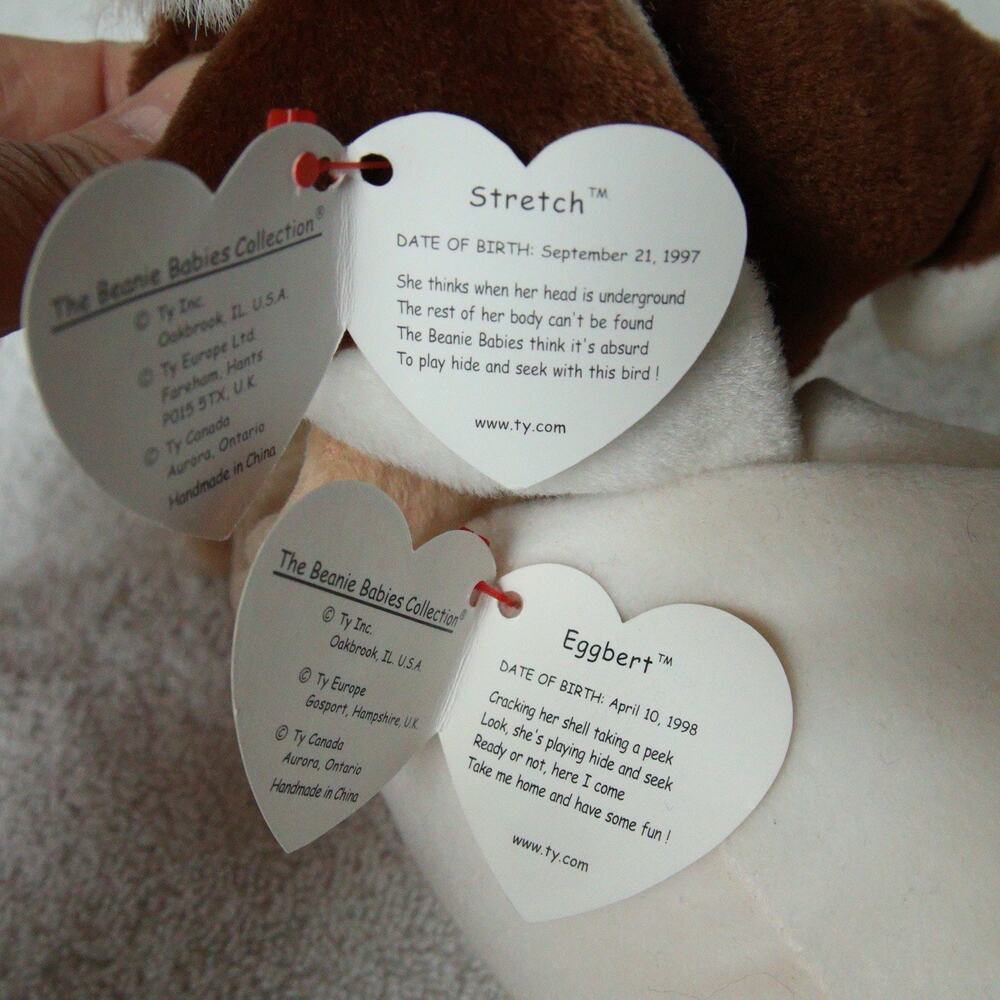 Ty Beanie Babies Bird Lot of 8 Stretch Early KuKu Eggbert Mac Stilts - Picture 7 of 12